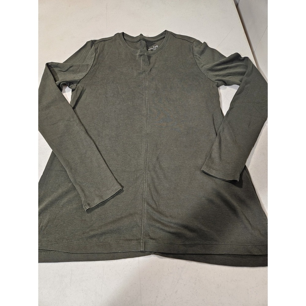 J. Jill long sleeve Crew neck Tee shirt Small Green pima cotton Lightweight(620